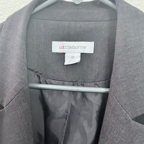 Liz Claiborne Style: Women’s Charcoal Gray Blazer Size 18 - Picture 2 of 10